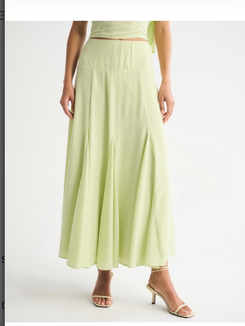 A&F High Rise Flowy Maxi Set Skirt - XXSP